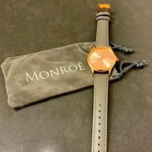 Accessories | Monro Solrose Charcoal Leather Womens Watch  display picture 1